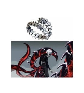 Anime Tokyo Ghoul Kaneki Ken Yüzük Ayarlanabilir
