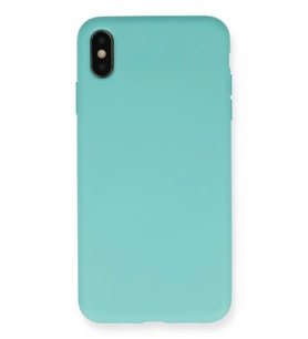 Newface Apple iPhone XS Max Kılıf Nano içi Kadife Silikon - Turkuaz