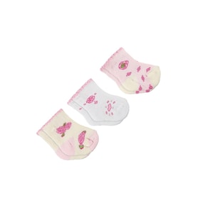 Kız Bebe Havlu Üçlü Set 1 Ay,6 Ay Çorap (Karışık)