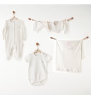 Andywawa Ac26501 Summer Time 7 Parça Hastane Çıkışı Ekru