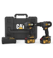 CAT DX12K.2 18Volt/4.0Ah Li-ion Çift Akülü Kömürsüz Profesyonel Şarjlı Darbeli Matkap + DX71.2 Kömürsüz Darbeli Tornavida Kombo Set