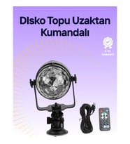 Mey İthalat® Taşınabilir ve Dayanıklı Plastik Kristal LED Disko Işığı