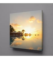 GÖKYÜZÜNÜN YANSIMASI KANVAS TABLO 130x130cm (Karışık)