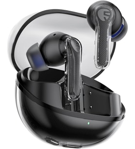 Clear Siyah Bluetooth Kulaklık, Kablosuz Kulak içi Kulaklık, Bluetooth 5.3, 40 Saat Oynatma Süresi, 12 mm Sürücü ve ENC'li çift Mikrofon, Net Aramalar, Oyun Modu, Uygulama Kontrolü