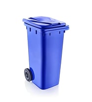 Omnipazar SY-6505 Tekerlekli Kapaklı Plastik Çöp Konteyneri 120 lt (Mavi)