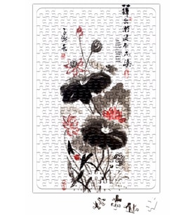Lotus Flower Lotus Painting Puzzle 240 Parça Yapboz
