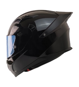 Motosiklet Kask Ece 22.R06 Double Vizörlü Full Face Spoiler Motor Kaskı Black