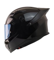 Motosiklet Kask Ece 22.R06 Double Vizörlü Full Face Spoiler Motor Kaskı Black