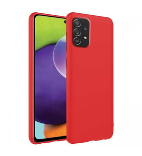 Samsung Galaxy A52 İnce Mat Silikon Kılıf Kırmızı