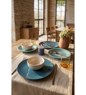 Keramika Blue Mix Yemek Takımı 6 Parça 2 Kişilik 031-413-420