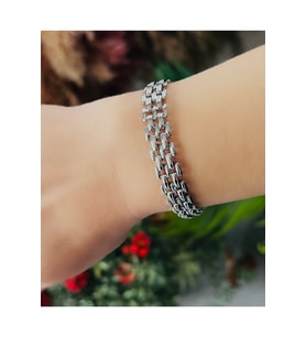 XUPING TAŞSIZ KORDON BİLEKLİK 19CM-GÜMÜŞ RENK ACR9042