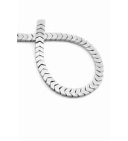 Hematit Taşı Çavuş Kesim Parlak Gümüş 6x3mm Doğal Taş Dizi