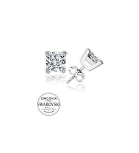 Gümüş Swarovski Zirconia Taşlı Tektaş Kadın Gümüş Küpe