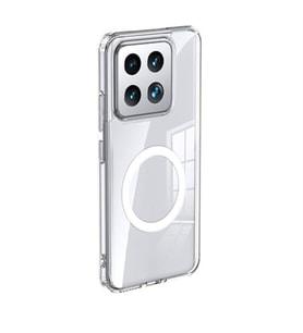 Coverzone Xiaomi Mi 14 ile Uyumlu Sert PC Arka Y�zey Wireless ?arj �zellikli Buzlu Saydam ZF Kapak