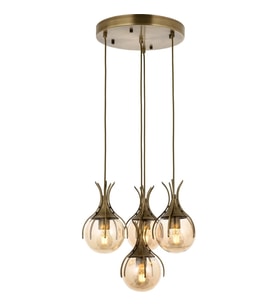 AVONNI AV-60161-4ET Eskitme Kaplama Modern Avize E27 Metal Cam 40cm