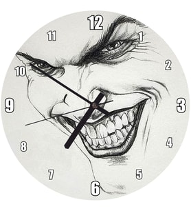 Cakatablo Joker Karakalem Çalışması Görseli Duvar Saati