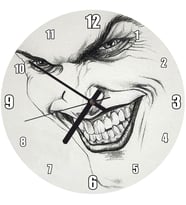Cakatablo Joker Karakalem Çalışması Görseli Duvar Saati