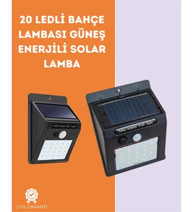 Kablosuz Solar LED Lamba Bahçe Veranda Merdiven Işığı Otomatik Aç-Kapa Sensörlü