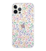 Apple iPhone 12 Pro Uyumlu Kapak Hello Kitty Tasarımlı Şeffaf Silikon Kılıf