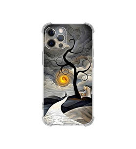 PrintiFy Apple iPhone 12promax ile Uyumlu Simya Serisi Sarmal Yolculuk Tasarımlı Uv Baskılı Köşe Korumalı Antişok Kılıf