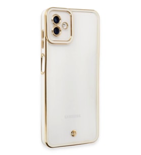 Newface Samsung Galaxy A04 Kılıf Liva Lens Silikon - Beyaz