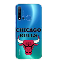 Huawei P20 Lite 2019 Uyumlu Kapak Chicago Bulls Tasarımlı Şeffaf Silikon Kılıf