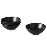 4 Adet Kase Seti, MeridyenDukkan Mat Koyu Gri Antrasit,16 cm Stoneware Fonksiyonel Tasarım