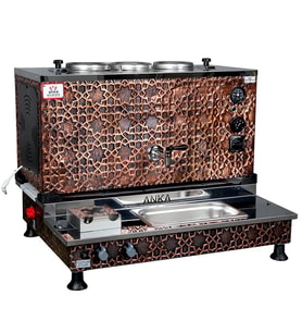 Anka Pro Plus Otomatik Çay Kazanı 3 Demlikli 30 Litre Bakır Elektrikli Tüplü