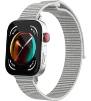 Huawei Watch Fit 5 için Kordon Hasırlı Woven Sport Loop Beyaz [Watch Fit 5 ile Uyumlu Kordon - Beyaz]