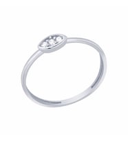 Diamond Line-Gülaylar Beyaz Altın 14 Ayar Geometrik Yüzük