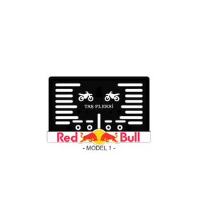 REDBULL MOTOR PLAKALIK TÜM MOTORSİKLET MODELLERİNE UYUMLU 3D LUX PLEKSİ PARLAK PLAKALIK