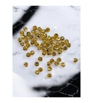 Altın Kaplama Pirinç Çizgili Dorika Boncuk – 4 mm Takı Ara Malzemesi 100 gr