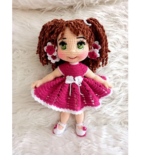 Pembe Ceylin Bebek Amigurumi Organik Oyuncak