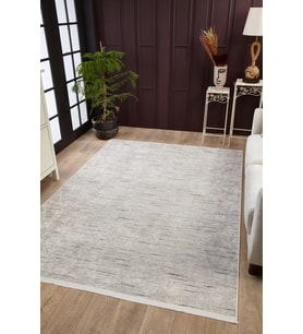 Gri Halı Modern Stil Soyut Desenli Salon Halısı Dijital Baskı Kaymaz Taban Konfor