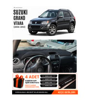 SUZUKI GRAND VİTARA (2006-2012) Uyumlu Torpido Örtüsü Torpido Kılıfı - Siyah