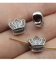 :Taç, Takantakana Worldshop, Pandora, Bileklik Uyumlu, Gümüş, Charm  (1Adet)