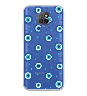 PrintiFy General Mobile GM 20 ile Uyumlu 1mm Slim Fit Nazar Boncuğu 1 Baskılı Şeffaf  Kılıf