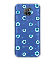 PrintiFy General Mobile GM 20 ile Uyumlu 1mm Slim Fit Nazar Boncuğu 1 Baskılı Şeffaf  Kılıf