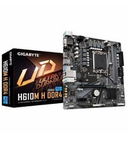 GIGABYTE H610M H H610 DDR5 Vga GLan mATX HDMI M2 1700p Anakart (Siyah)