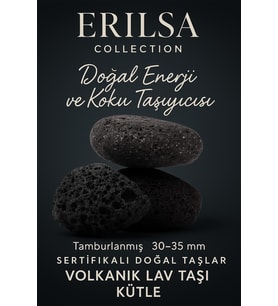 Sertifikalı Doğal Volkanik Lav Taşı Kütle – Tamburlanmış 30-35 mm Enerji ve Koku Taşı (Çok Renkli)