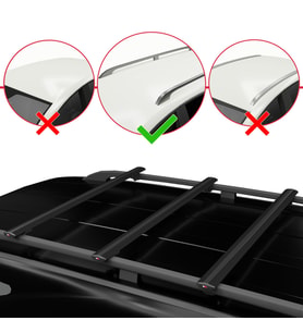 Nissan Murano 2 (Z51) 2008-2014 Arası ile Uyumlu BASIC Model Ara Atkı Tavan Barı Siyah 3 Adet
