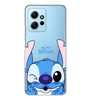 Redmi Note 12 4G Uyumlu We Love Stitch Desenli Şeffaf Telefon Kılıfı