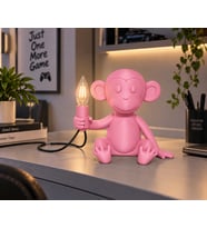 3DLAB Moko Maymun Dekoratif Masa Lambası E14 Duy 3D Baskı Modern Aydınlatma 24x20 cm