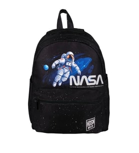 ME 24991 NASA ASTRONOT DESENLİ SIRT ÇANTASI SİYAH