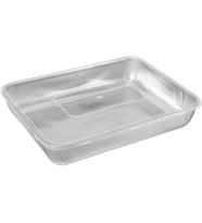 Northcity Paslanmaz Çelik Fırın ve Saklama Kabı - 304 Kalite Çok Amaçlı Mutfak Kabı (25x20x5 cm)