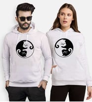 Tshirthane Cat Yingyang Sevgili Kombinleri Kapüşonlu Kombini (Tek Ürün Fiyatıdır.)
