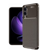 S25 Edge Auto Focus Karbon Kapak - Kahverengi