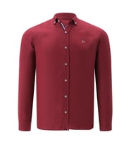 G674 DEWBERRY ERKEK GÖMLEK-KOYU BORDO