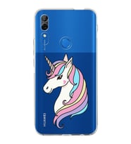 Huawei P Smart z Uyumlu Kamera korumalı Kapak Unicorn Tasarımlı  Şeffaf Kılıf