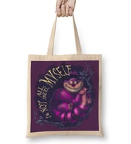 The Cheshire Cat Alices Adventures in Wonderland Kedi Bez Çanta Uzun Saplı